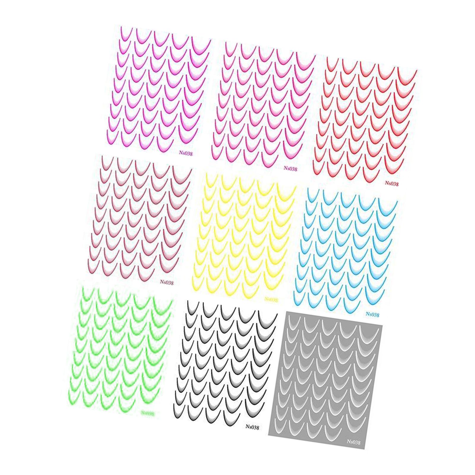 

9 листов наклеек для ногтей с французским рисунком, наклейки для дизайна ногтей с французским рисунком, градиентные наклейки для ногтей, украшения для ногтей для женщин