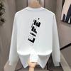 American Heavy Trendy Brand Pure Cotton Printing Men'S Long-Sleeved T-Shirt Spring And Autumn Sweater Casual Round Neck High-End T-Shirt