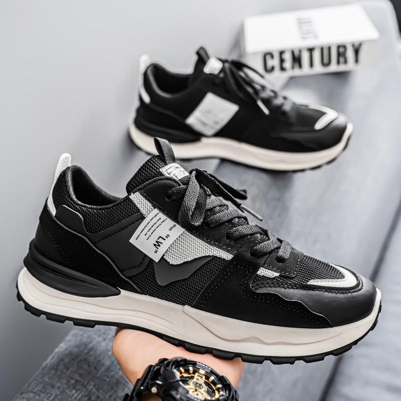 Men s Shoes New Breathable Mesh Sneaker Fashionable All-matching Running Casual Platform Dad s 39
