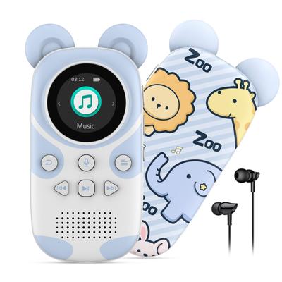 RUIZU Bluetooth MP3-Player für Kinder mit Lautsprecher 64GB Equalizer Tragbarer digitaler Audioplayer Cartoon Zoo Tragbarer Musikplayer MP3-Player MP3-Player