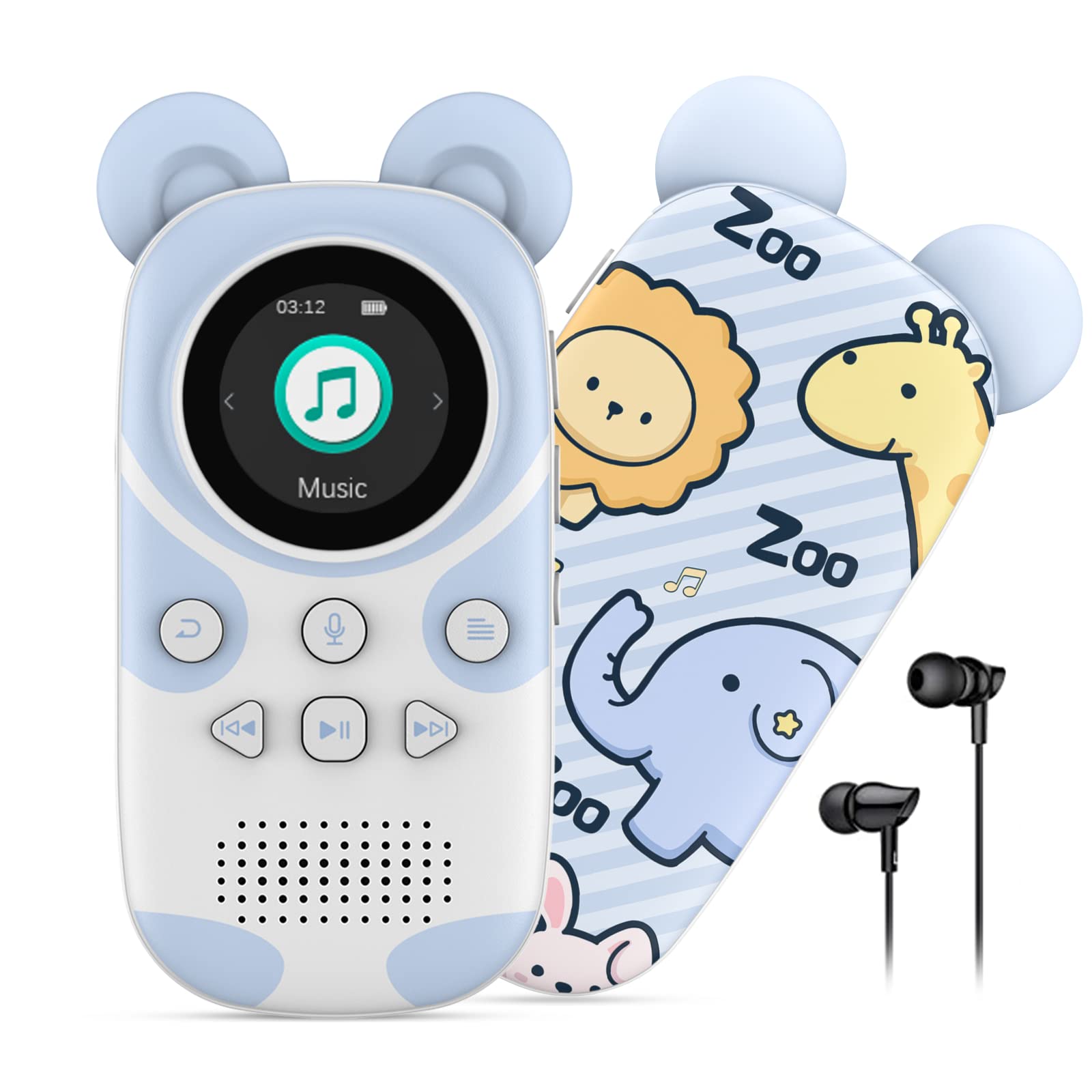 

RUIZU Bluetooth MP3 Player for Kids with Speaker 64GB Equalizer Portable Digital Audio Player Cartoon Zoo Portable Music Player MP3 Player MP3 Player