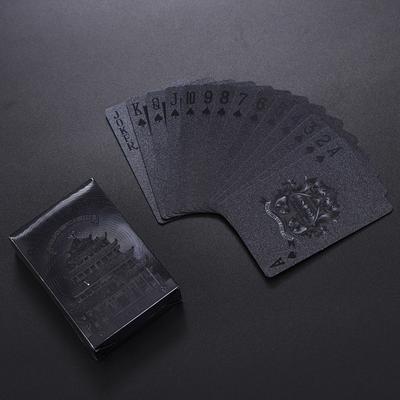 Nuevas cartas de póquer negras sin color, juego de mesa de recuerdo turístico de póquer de plástico PET/PVC resistente al agua