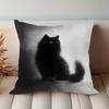 1Pc Black Cat Cushion Covers Bedroom Sofa Square Pillowcase Living Room Chair Pillow Covers Print Home Decor Gift