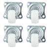 Parts Swivel Casters Homes White/silver With Rubber 4/12pcs Bearing Wheels Mount Ball Material Handling High Quality