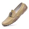 Breathable Leather Doudou Shoes Non-slip Trend Casual Leather Shoes British One-pedal Driving Shoes Large Size