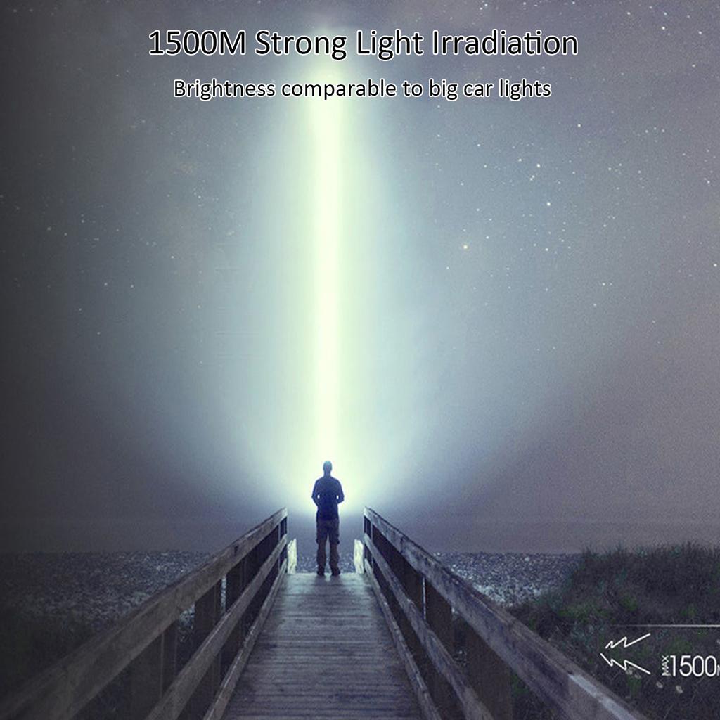 LED Flashlight USB Rechargeable IPX4 Waterproof Aluminum Alloy Portable LED Searchlight with COB Side Light