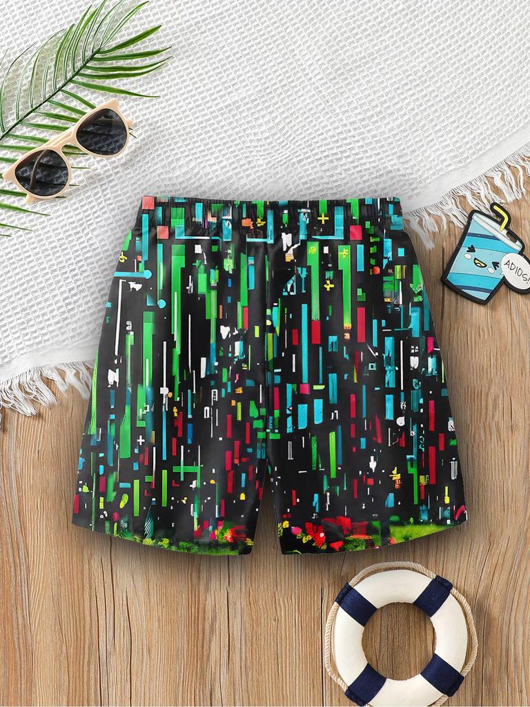 Children's Quick-Dry, Breathable Beach Pants: Loose-Fit with 3D Print for Summer and All Occasions.