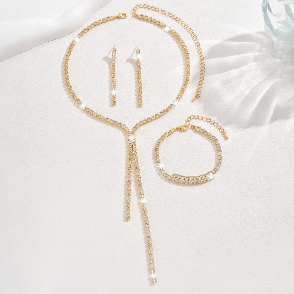 Body Rhinestone Fringe Accessories Zircon Personality Multi-layer Chest Chain Necklace Chain Necklace