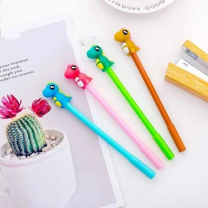 Dinosaur Pens Korean Stationery Cute Kawaii Cartoon Dinosaur Gel Pen School Office Supplies Creative Gifts Color Random