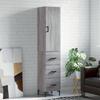 vidaXL Highboard Grau Sonoma 34,5x34x180 Cm Holzwerkstoff