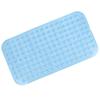Bathtub Shower Mat PVC Prevent Slip Drain Holes Bendable Bathroom Floor Mat Home Hotel Use Transparent Blue38 X 70cm