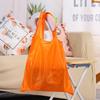 Popular Solid Color Eco-Friendly Polyester Shopping Bag with Hook, Foldable and Portable, Custom Logo Available.