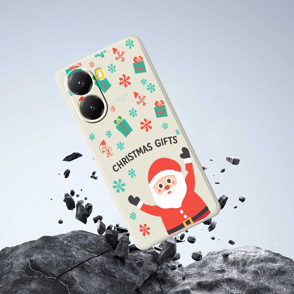 For Xiaomi Redmi Turbo 4 5G/Poco X7 Pro 5G Case Christmas Gifts Pattern Printing Straight Edge TPU Phone Back Cover