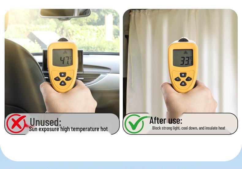 Car Partition and Window Sunshade Curtain for Privacy and Light Blocking