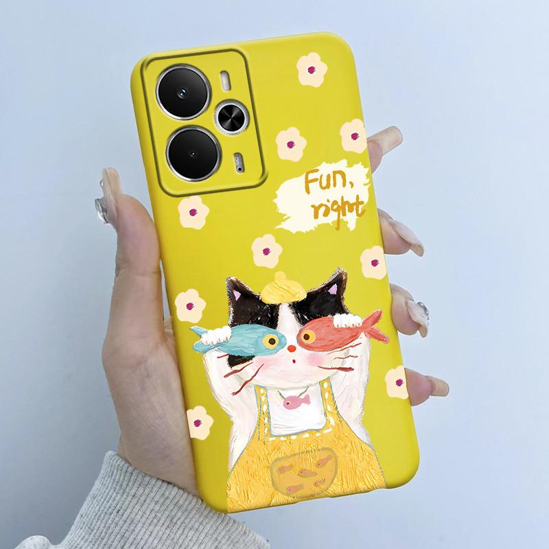 Cases For OPPO Realme 14 14T 5G Casing Fashion Flower Astronaut Girl Design Soft Silicone TPU Cover For Realme14T realme14 Coque Realme 14 (5G)