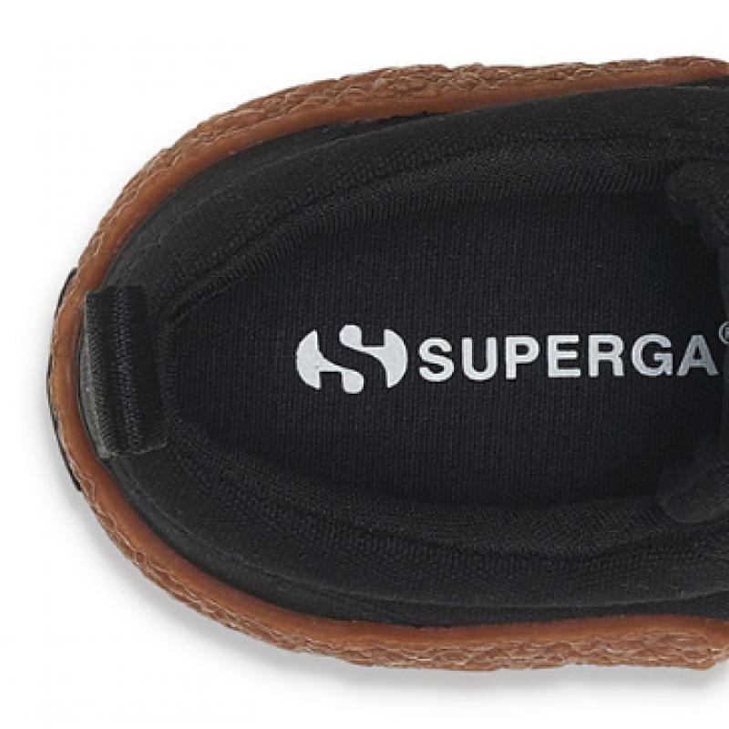 Superga 2660 Streifen Großer Bumper Schwarz S2137cwa0u