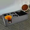 Espresso Knock Box Accessories Organizer Box, Portafilter Holder Tamper Station for