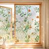 Stained Glass Window Film Rainbow Floral Window Privacy Film Decorative Sun Blocking Static Glass Clings for Home Door Window