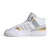 adidas Originals Post Up Round Toe Lace-Up Shock Absorbing Durable Mid-Top Skate Shoes Unisex Skate Shoes White Gray Gold IF4342
