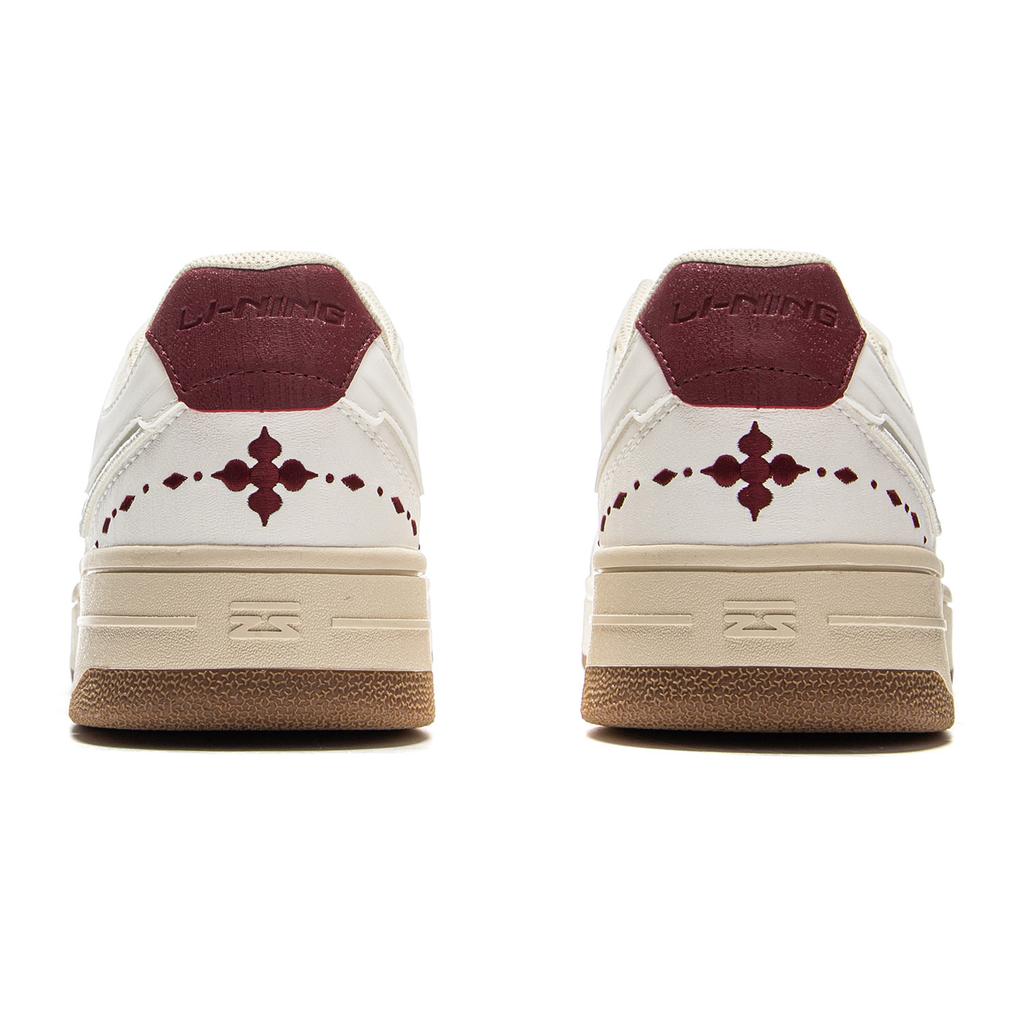 New LiNing Tianji Slip Resistant Cushioning Abrasion Resistant Lightweight Low Top Skateboard Shoes Men's White Red AGCV089-5