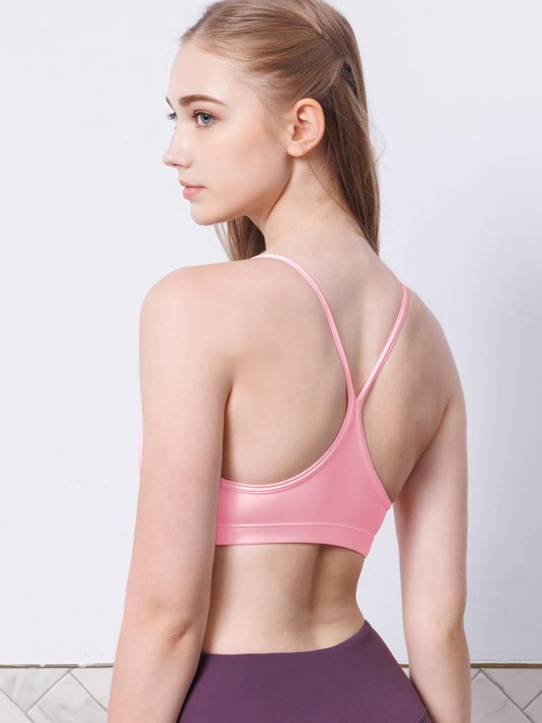 Loopa Silky Fine Bra Yoga Powder Size L Top, Wear, Pink,