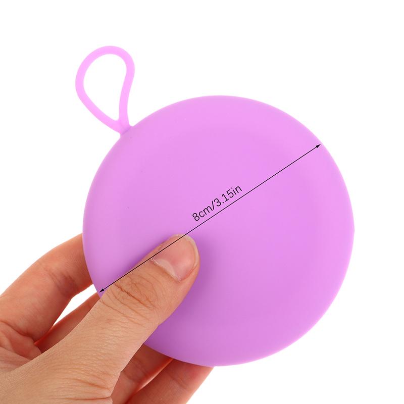 Cutie de disc menstrual reutilizabilă din silicon Igienă feminină Produse de îngrijire pentru femei Perioada Colector menstrual Husă din silicon pentru sănătatea femeilor