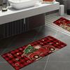 Christmas Gnome Kitchen Floor Mat Anti-slip Rug Home Decor Doormat for Hallway Balcony Living Room Bathroom Carpet