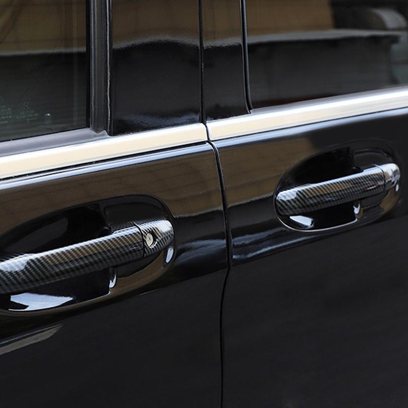 Door Handle Cover For Mercedes Benz Vito V-Class W447 2014-2025 Cars Accessories Carbon Fiber Glossy Black Car Decoration