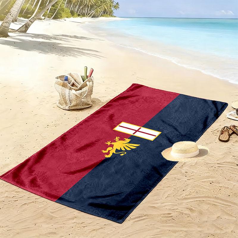 Genoa CFC Logo Strandtuch, Großes Weiches Schnelltrocknendes Handtuch für Strand Camping Schwimmen