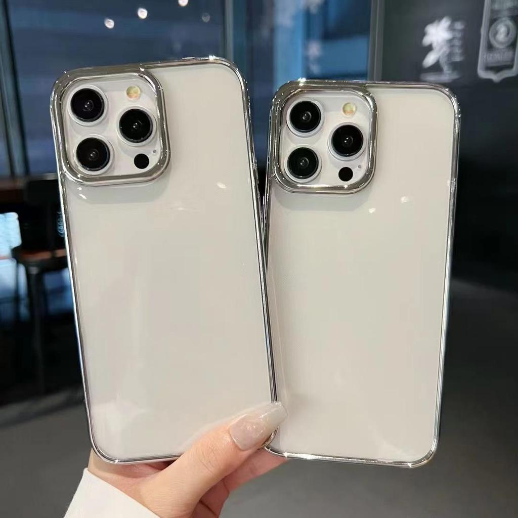 Ultra-Thin Transparent Electroplated Case for iPhone 11/12/13/15 Pro Max