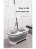 Portable Rectangular Folding Mop Bucket - Large, Thickened, Multi-functional Plastic for Car Wash & Mopping