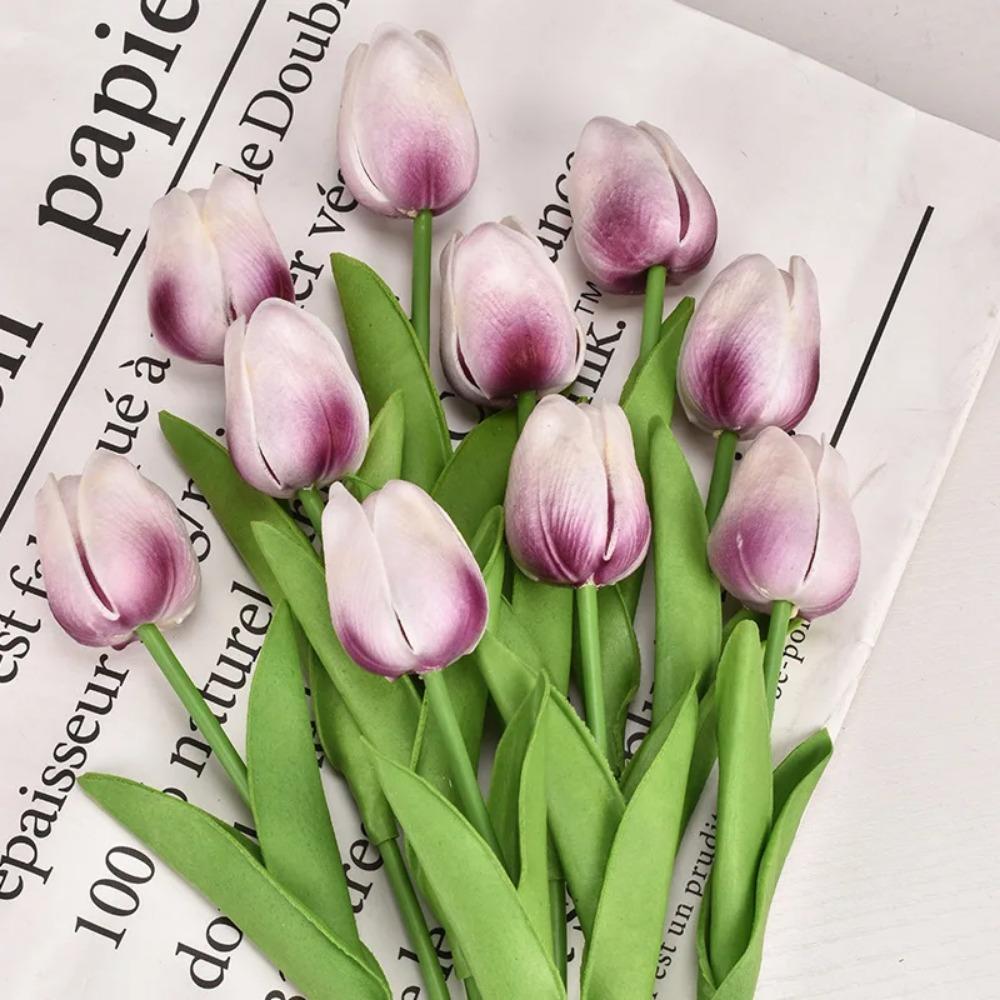 3/5/10/15/20pcs Tulips Artificial Flowers Real Touch Flower Bouquet Tulips Fake Flower for Wedding Home Decoration