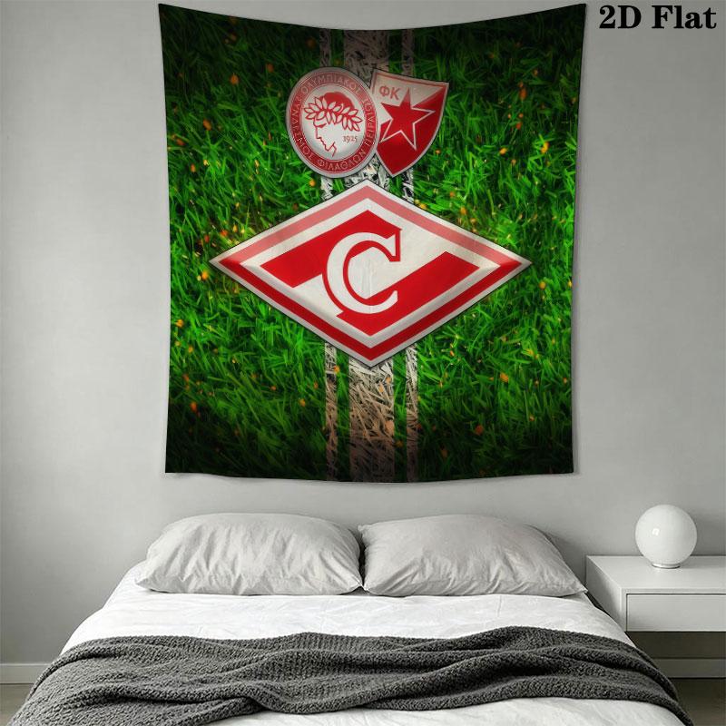 Spartak Moscow Charge Wall Hanging Printed Fabric Blanket Decorative Tapestries for Bedroom Living Room Home Decor