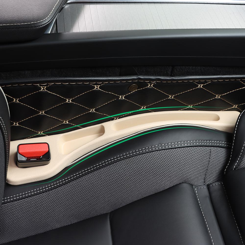 For Hyundai Sonata Nexo DN8 Santa Fe TM Tucson NX4 Staria Ioniq 2PCS Car Seat Leak Proof Strips Gap Side Seam Filler Storage