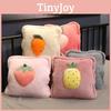3in1 Pattern Fruit Pillow Blanket Carrot Cactus Pineapple Plush Toy Decoration