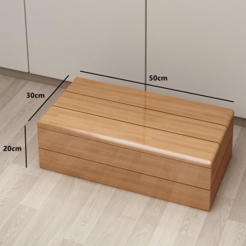 Modern Footrest Office Bamboo Footstool Kitchen Multifunctional Low Ottomans Aesthetic Luxury Rectangular Ottoman Furniture