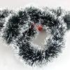 2M New Year Garland Wire Tinsel Hanging Rattan Christmas Tree Ornament for Home Decoration Prop Xmas Birthday Party Ribbon