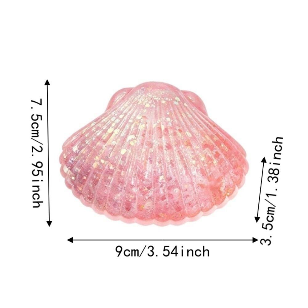 Creative Squeeze Toy Maltose Texture Glitter Shell Squishy Toy Shell Pinching Fun Toy  Office Use