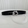 Pearl Buckle Trendy Womens Belt Elegant Casual Soft Pu Leather For Every Outfit
