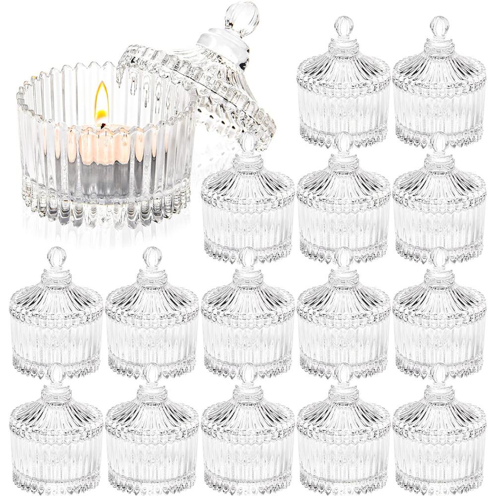 

Подсвечники для votive свечей с крышками, Подсвечники для чайных свечей оптом, Маленькие стеклянные подсвечники для центра стола, Свадьба 2pcs