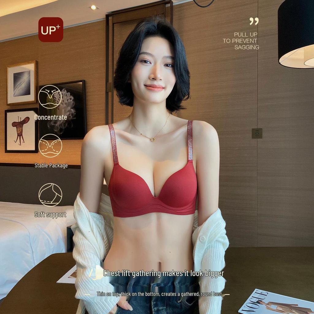 2026 Seamless Red Push-up Bra for Small Bust - Sexy, Soft, Comfortable, Wire-free
