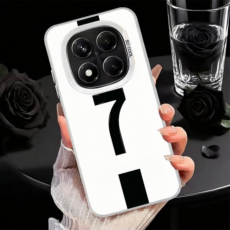Futbolowy Numer 7 10 19 Odporne na Wstrząsy Etui na Telefon dla Xiaomi Redmi Note 15 14 13 12 Pro Plus 11 11S 11T 5G Pokrowiec Anty Upadkowe Fundas