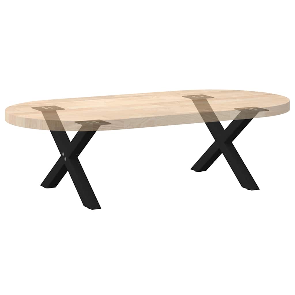 Vidaxl Nogi Do Stolika Kawowego, 2 Szt., Czarne, 50X(30-31) Cm, Stal