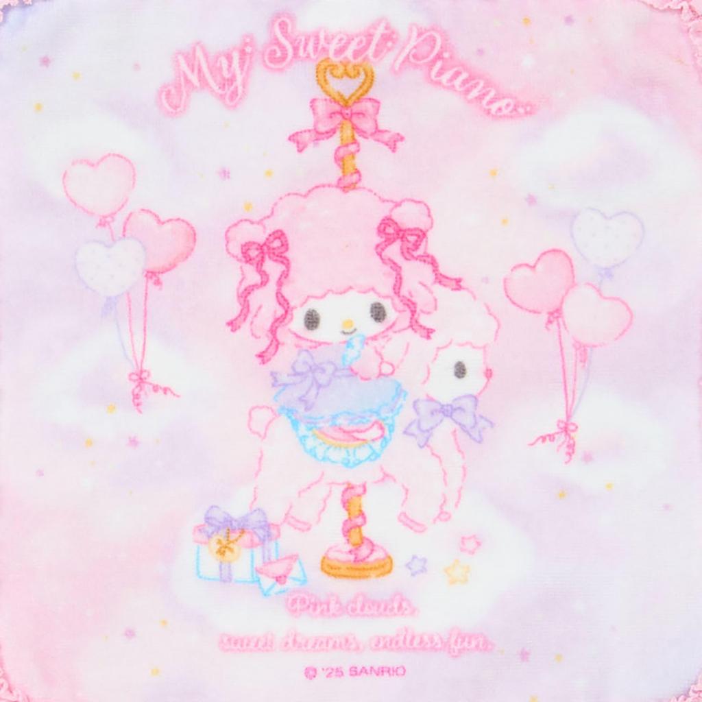 Sanrio Petit Towel (Dreamy) My Sweet Piano, Body: 100% Cotton, Frill: 100% Polyester, 250341