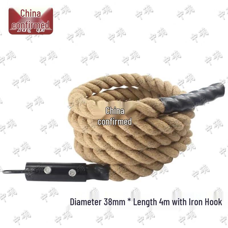 Heavy-Duty Hemp Climbing Rope with Iron Hook