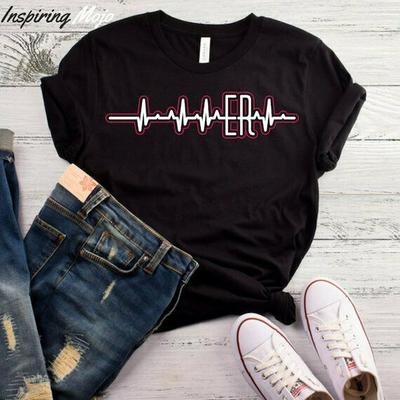 Er Heartbeat Unisex T-Shirt Er Nurse Shirt Emergency Departt Nurse Shirt