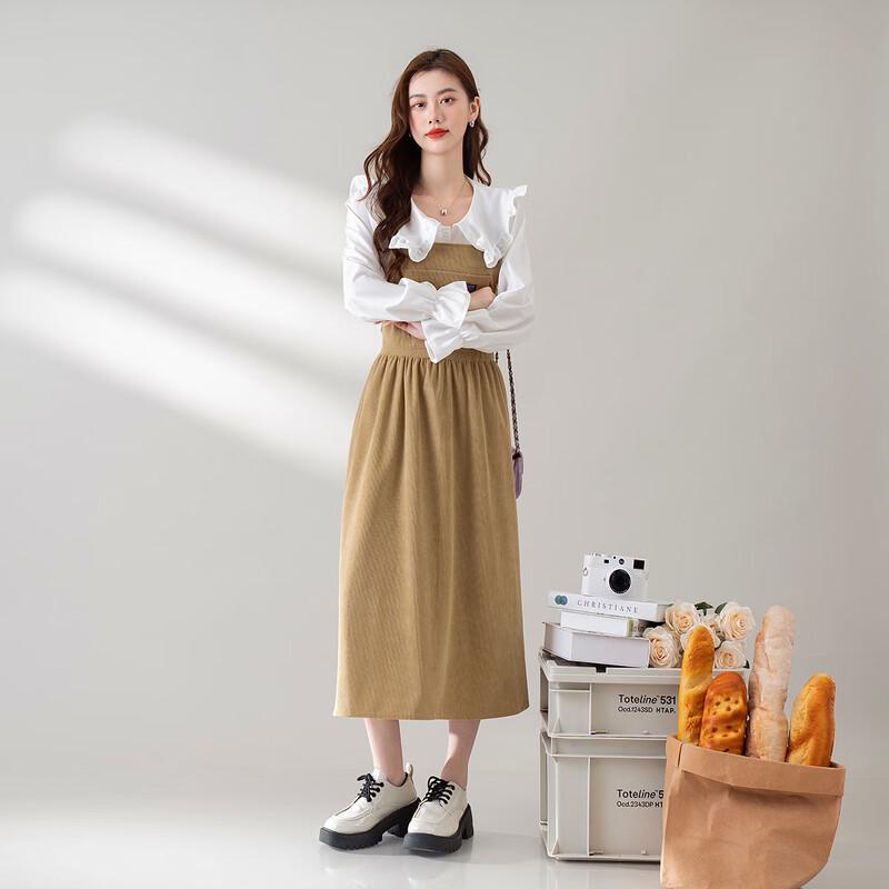 

IMAGINEX Women s Casual Long-Sleeve Midi Dress One Size