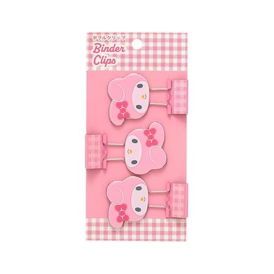 Sanrio Double Clip Set of 3 My Melody ABS/Steel 615374