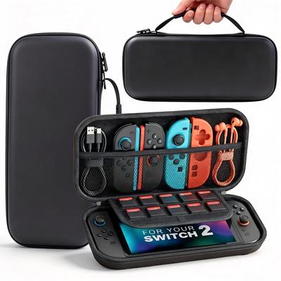 EVA Material Full Protection Case Compatible Switch OLED Model - Stores 8 Game Cards Dustproof Dirt-resistant Waterproof Shock-resistant Convenient