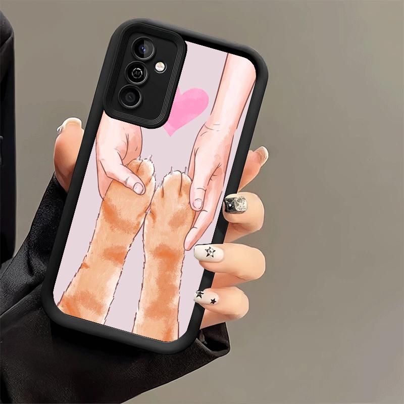 Phone Case for Samsung Galaxy S26 S25 Ultra S24 FE Dog Footprint Paw Cute Pattern Shell S23 Plus S22 + S21 S20 5G Soft Silicone